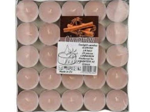 Tealight Candles Κεράκια Ρεσώ 25 τμχ 4 ωρών Καύσης Κανέλα 1 1