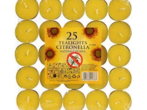 Tealight Candles Κεράκια Ρεσώ 25 τμχ 4 ωρών Καύσης Σιτρονέλα 1 1