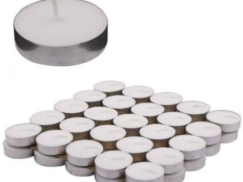 Tealight Candles Κεράκια Ρεσώ 50 τμχ 4 ωρών Καύσης Λευκά 1