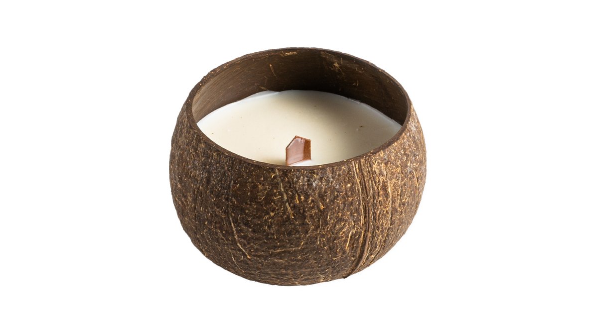 Χειροποίητο Κερί Σόγιας σε Καρύδα Coconut Bamboo